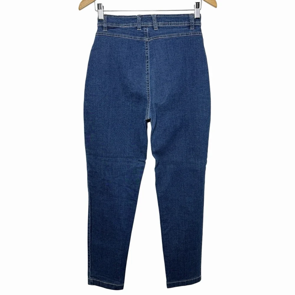 Vintage Gloria Vanderbilt Stretch Jeans Petite 6 High Rise Tapered Clean Back